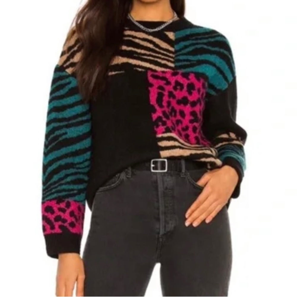 NEW Rails Kylie Black Patchwork Pullover